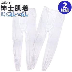 肌着 長 ズボン下 10分丈 2枚組 メンズ 男性 下着 綿100%