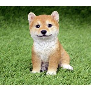 アニマルオブジェ：柴犬(子犬）犬 置物 インテリア 動物 オブジェ 子犬