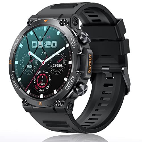 スマートウォッチ 軍用規格 2023 通話機能付き 1.39インチ Smart Watch 280種...