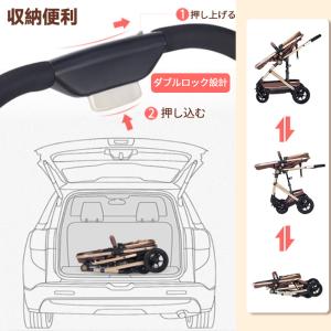 ベビーカー 折りたたみ コンパクト 蚊帳・防風...の詳細画像4