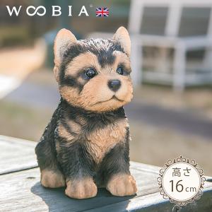 犬 置物 ガーデニング 雑貨 ガーデン オーナメント オブジェ 〔ヨークシャーテリア 猫 庭 ペット WooBiaの商品画像