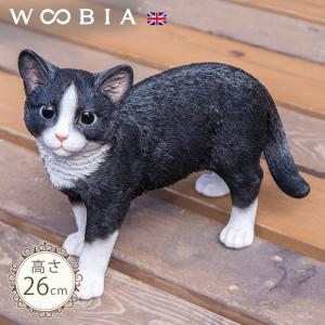 猫 置物 ガーデニング 雑貨 ガーデン オーナメント オブジェ 〔 ハチワレ 犬 庭 ペット WooBia｜happy-joint