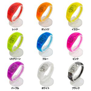 サウンドシリコンブレス 光る LED ブレスレ...の詳細画像1