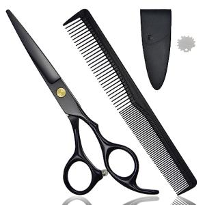 LESNIC 散髪カットハサミ カットばさみ 髪はさみ カット鋏 散髪ハサミ 散髪 はさみ カットはさみ シザー セルフカット ハサミ ヘアカットシザ