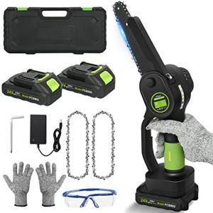 チェンーソー 充電式 小型チェーンソー 6インチ 高枝切りチェーンソー