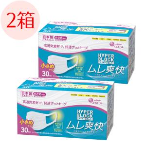 エリエール マスク 小さめ ムレ爽快マスク 30枚 ×2箱 セット マスク 不織布 日本製マスク マスク エリエール エリエールマスク ムレ爽快