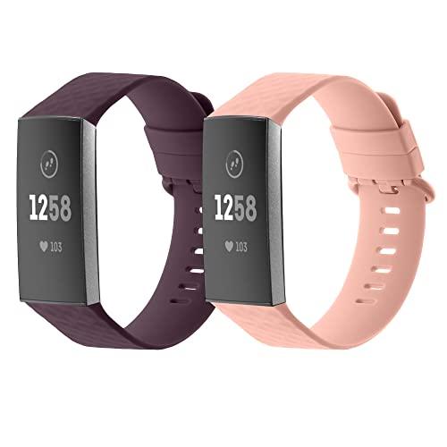 2x ベルト 対応: Fitbit Charge 3 / Charge 4 バンド - シリコンバン...