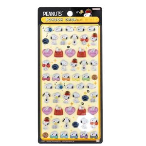 サンスター文具 正規品 ボンボンドロップシールmini スヌーピー