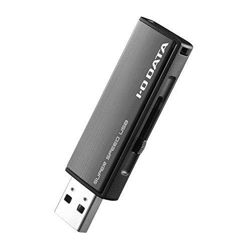 I-O DATA USBメモリー USB 3.0/2.0対応 デザインモデル ダークシルバー 32G...