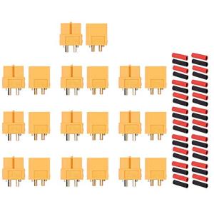 Hengfuntong-Elec XT60タイプコネクター オス&メス 10ペア 10 pairs XT60 Gold plug connector｜happy-square