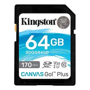 キングストン SDXCカード 64GB 最大170MB/s Class10 UHS-I U3 V30 4K Canvas Go! Plus SDG3/｜happy-square