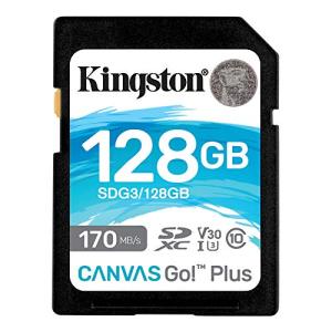 キングストン SDXCカード 128GB 最大170MB/s Class10 UHS-I U3 V30 4K Canvas Go! Plus SDG3｜happy-square