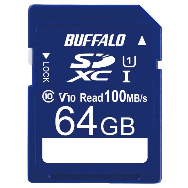 バッファロー SDカード 64GB 100MB/s UHS-1 スピードクラス1 VideoSpee...