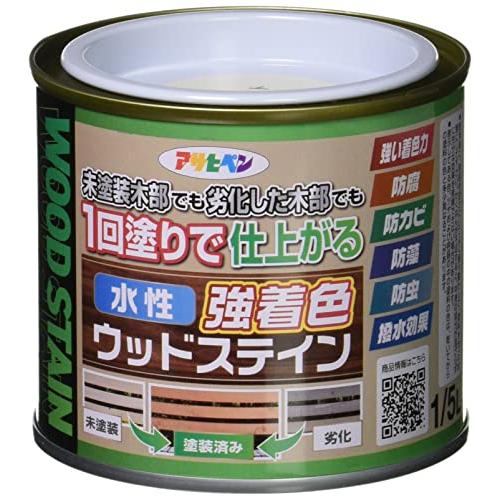 アサヒペン 水性強着色ウッドステイン 1/5L ホワイト