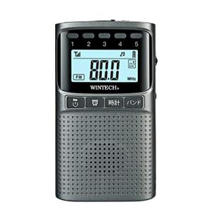 WINTECH 防災機能付きAM/FMポータブルデジタルラジオ EMR-700 ガンメタリック｜happy-square