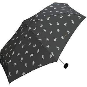 【2023年】Wpc. 雨傘 キャッツ ミニ チャコール 折りたたみ傘 50cm レディース 晴雨兼用 猫 コンパクト スクエアタイプ 持ち運びに便利
