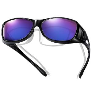 [Br'Guras] サングラス メンズ 運転用 偏光 uvカット 眼鏡の上から オーバーサングラス おしゃれ 軽量 釣り ランニング ゴルフ｜happy-square