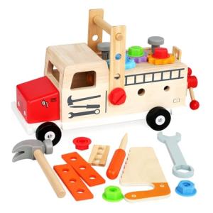 Popgaga 組み立て おもちゃ 大工さんごっこ 木製おもちゃ 男の子 女の子 3 4 5 6歳 モンテッソーリ 工具 木のおもちゃ 知育玩具 大工｜happy-square