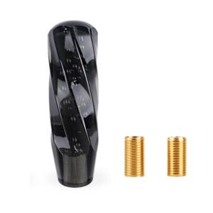 シフトノブ 150mm 汎用 ブラック クリスタル バブル 八角 アダプター 3種付き (黒)の商品画像