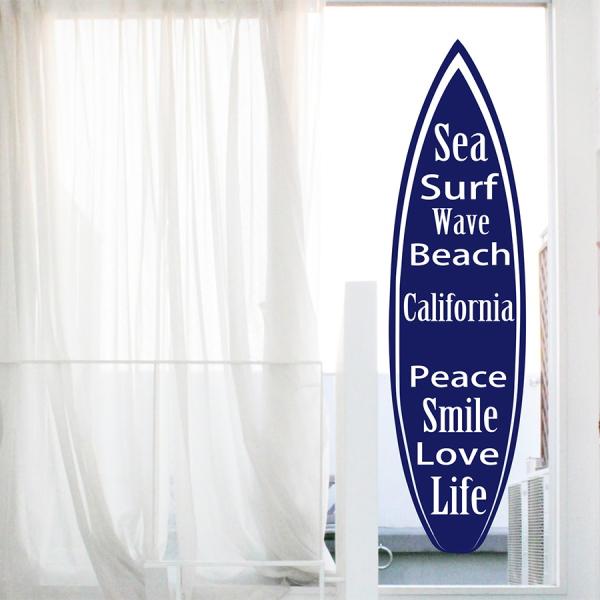 ウォールステッカー カリフォルニア サーフボード 海 メッセージ ビーチ サーフィン 西海岸 インテ...