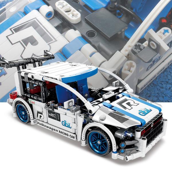 ブロック互換 レゴ 互換品 レゴプルバック車  フォルクスワーゲン Golf車 スポーツ車C 互換品...