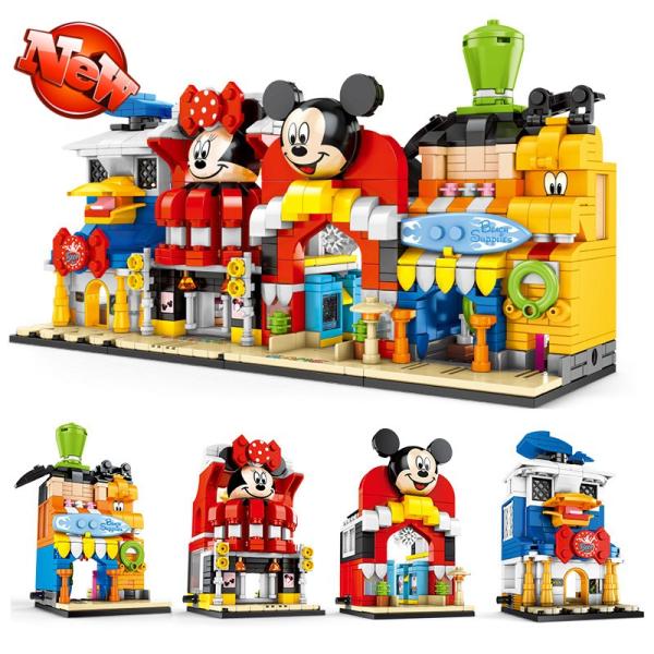 ブロック互換 レゴ 互換品 レゴミニモジュール式ディスショップ 他4個セット レゴブロック LEGO...