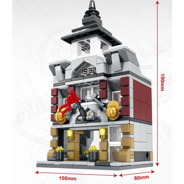 ブロック互換 レゴ 互換品 レゴミニモジュール 消防局 レゴブロック LEGO クリスマス プレゼン...