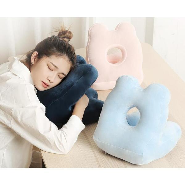 お昼寝まくら 腕らく枕 うつぶせ寝 低反発枕 快眠枕 低反発 携帯枕 昼寝枕 オフィス グッズ 仮眠...