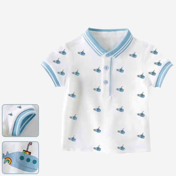 2点セット キッズ　ポロシャツ　poloシャツ　子供Tシャツ男の子春夏　半袖　シャツ　ス　インナー　...