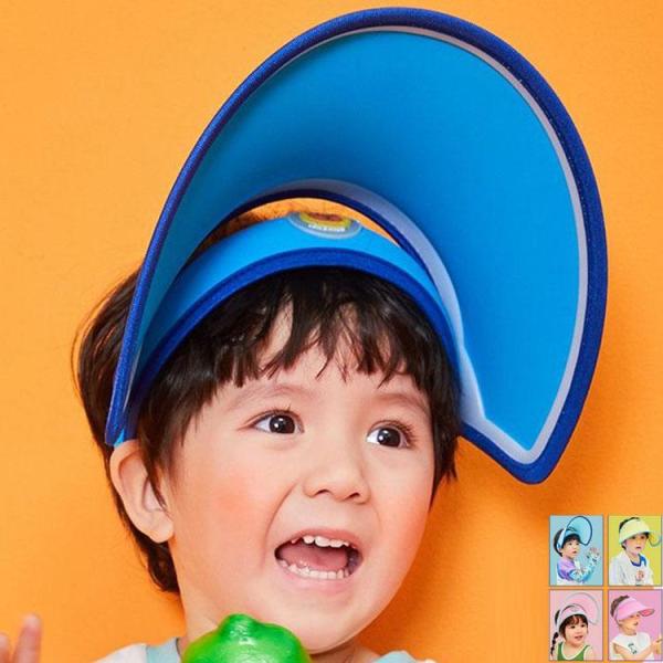 UPF50+ キッズフェイスカバー 子供 サンバイザー　帽子　キッズキャップ　フェイスガード UVカ...