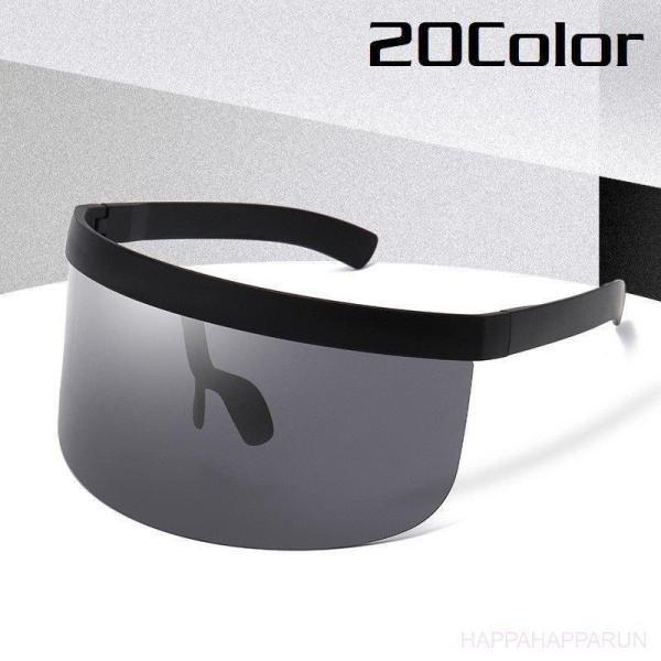 サングラス メンズ レディース 男女兼用 UV400 UV対策 紫外線対策 シールドバイザー オーバ...