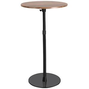 iimono117 サイドテーブル 昇降式  フロアスタンディングデスク 丸型 ブラウン ベッドサイドテーブル