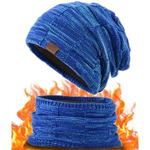 ネネックウォーマー ニット帽 2点セット 零下20℃防寒 裏起毛 二重保温 毛抜けにくい ビーニーキャップ ニットスヌード 吸汗速乾 裏起毛 柔