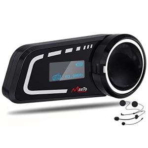 Maxto M2Cバイクインカム 1000M通話距離Bluetooth5.0防水インターコム LCD表示画面付き 最大6人同時通話インカム