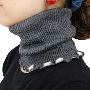 内絹シルク外側ウール 二重編みネックウォーマー