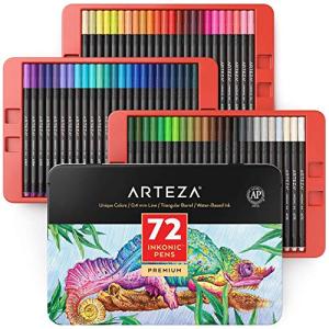 ARTEZA Inkonic Fineliners Fine Point Pens Set of 72 Fine Tip Markers wit