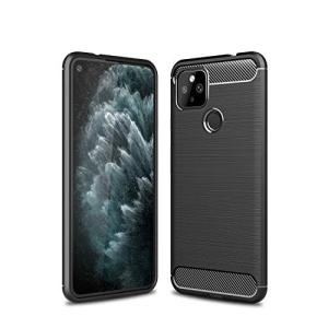Google pixel 4a 5G ケース スマホケース 炭素繊維カバー TPU シリコン ケース 保護バンパー 弾力性付き pi