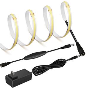 LEKE COB テープライトスーツLEDストリップライトフレキシブル 高密度 LEDテープライト 2.5m 320LEDs/m 白光色6000
