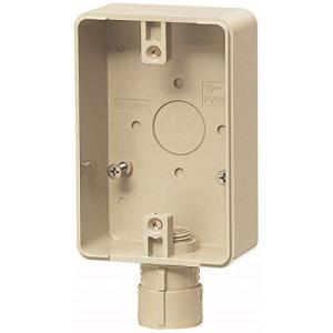 未来工業 高耐候性露出スイッチボックス 防水コンセント用 コネクタ付 ミルキーホワイト PVR16-BC1GM