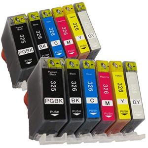 canonインク325 326キャノン互換インクカートリッジ6色セット×2パック計12個入りbci-326 325/6mp bci-326 32