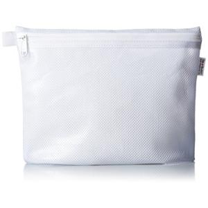 シャワーポーチ 防水ポーチ 防水 自立 立てられる PVC素材 止水ファスナー 19 cm 0.08kg ホワイト