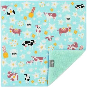 プレーリードッグ 今治うまれのハンカチ +ima エーデルワイスと牛 24×24cm