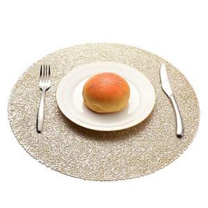 UNITRIP ランチョンマット おしゃれ プレースマット 円形 4枚セット PVC材質 北欧風 卓上飾り 防汚 断熱 水洗い 清潔簡単 滑り止