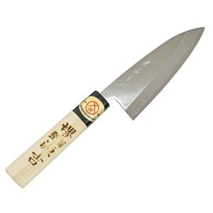 堺源吉 日本製 アジ切り 包丁 105mm 鋼 木柄 堺の包丁 049123