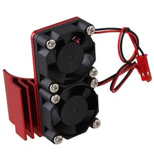 Mxfans 6x4.5x4.2cm レッド アルミ合金 540 550モーターヒートシンク RC1:10車用 N10108 with 2 Fa
