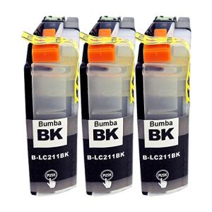 Bumbaのインク ブラザー対応 インクカートリッジ LC211-BK-3本セット Bumba製互換インクカートリッ
