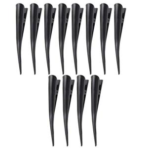 KESYOO ダッカール プロ用 ヘアクリップ くちばしクリップ 大 前髪 散髪 クリップ 髪留め サロン ヘアアクセサリー 12本セット