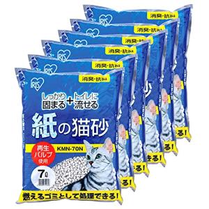 アイリスオーヤマ トイレに流せる 紙の猫砂 7Lx6袋 (まとめ買い)