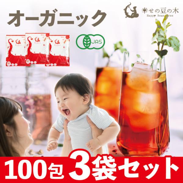 ３個セット1袋当り950円！ ルイボスティー 有機オーガニック 100包×３袋セット 送料無料 水出...