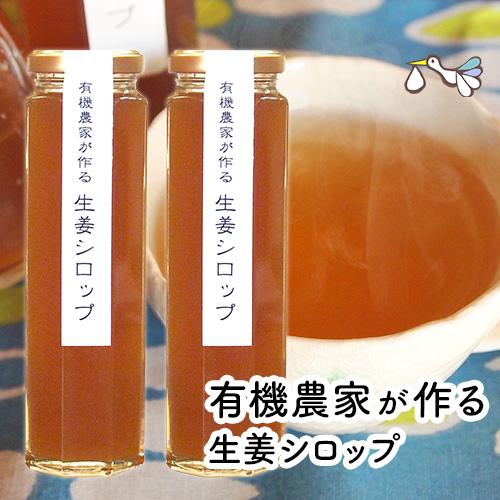 農林水産大臣賞受賞の農家がつくった 生姜シロップ 180ml×2本【甘さ控えめ・白砂糖不使用】国産/...